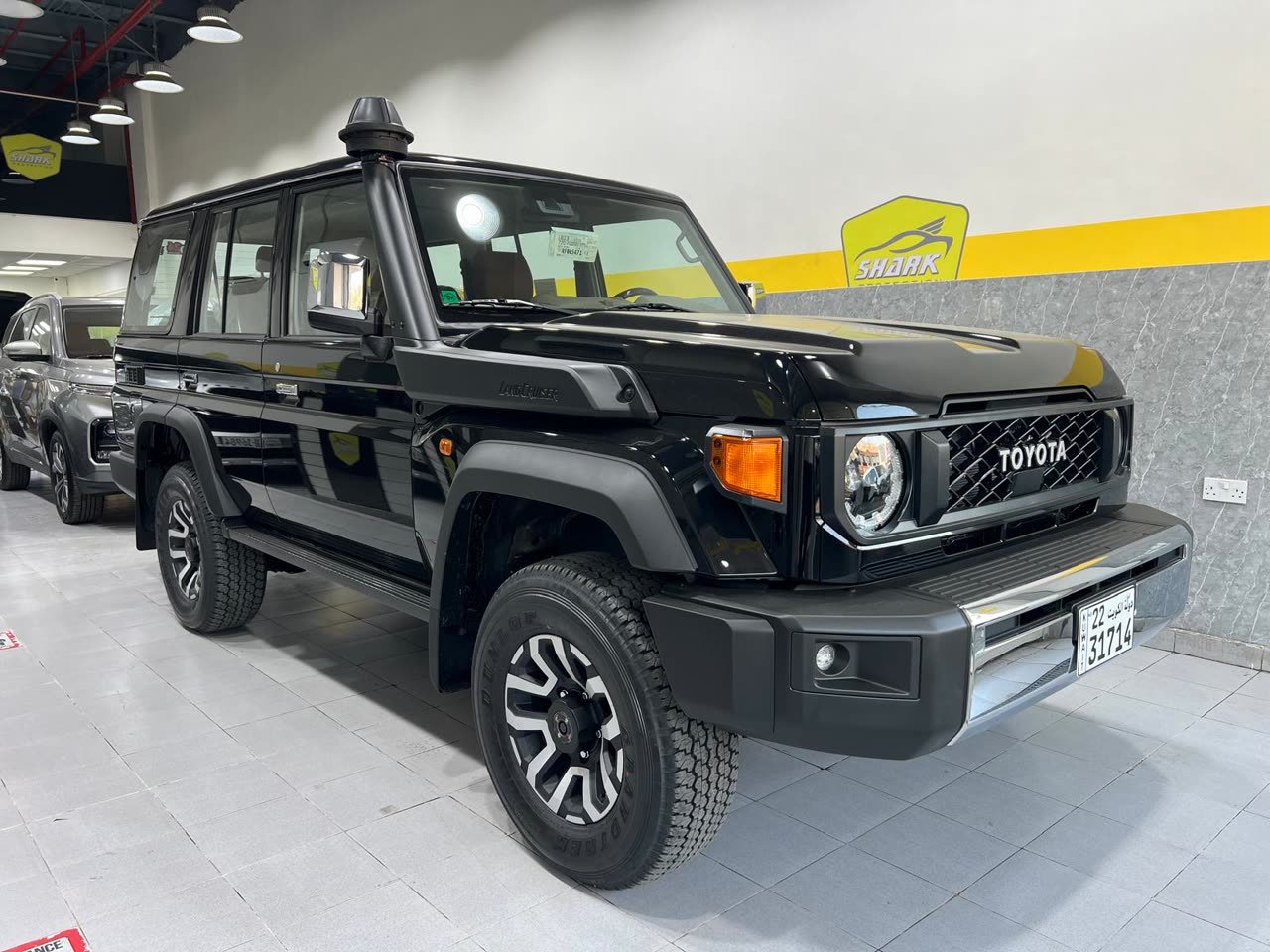 Black Toyota Land Cruiser 70 at the studio